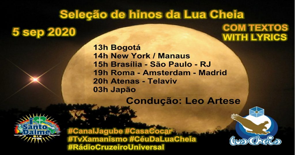 #LiveComTextos seleção de hinos da Lua Cheia condução Leo Artese
